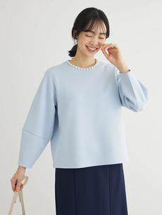 パール付ポンチカットプルオーバー パール付ポンチカットプルオーバー